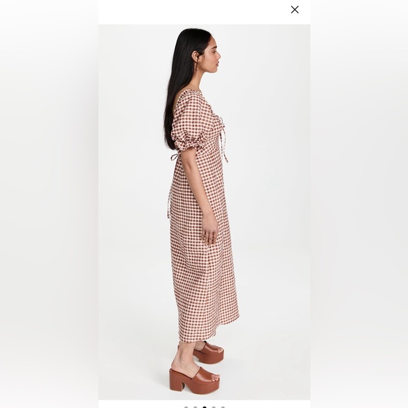 RIXO GINGHAM SEERSUCKER MIDI DRESS - Picture 2 of 7